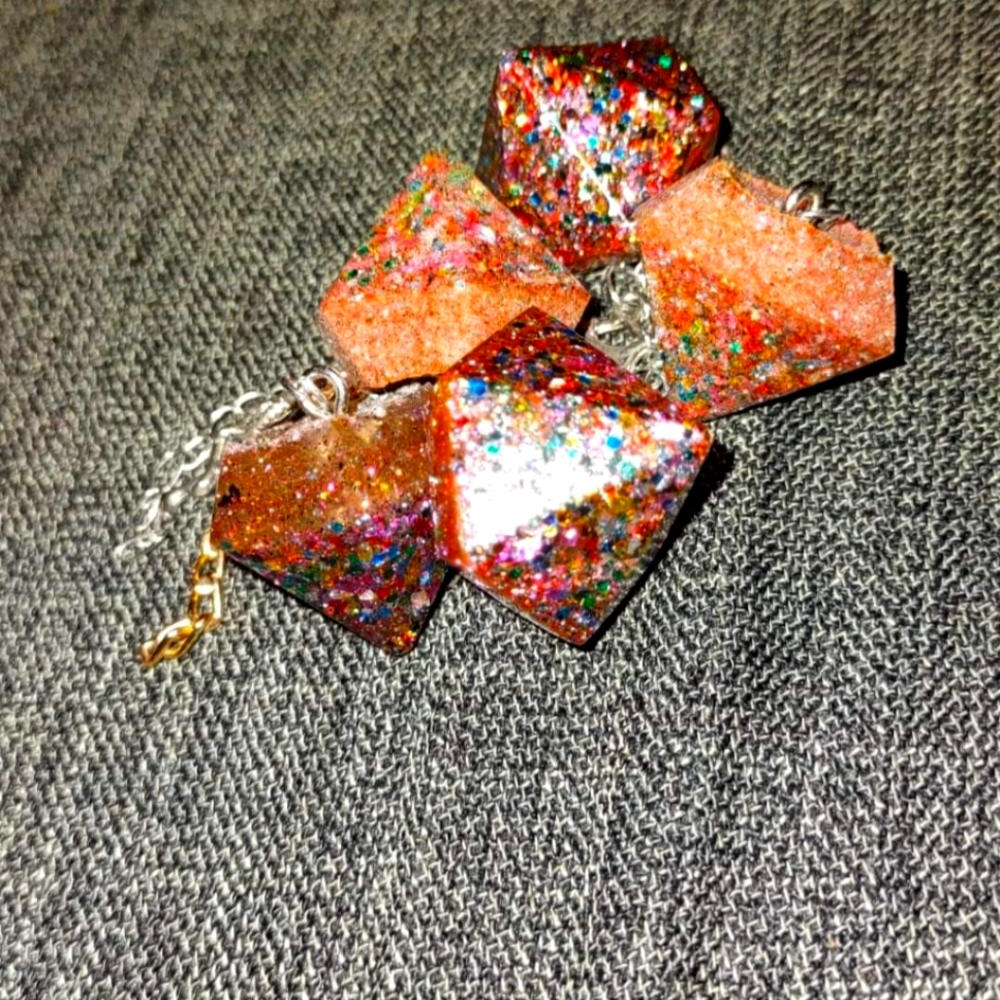 Orange Rainbow Diamond KEY Chains